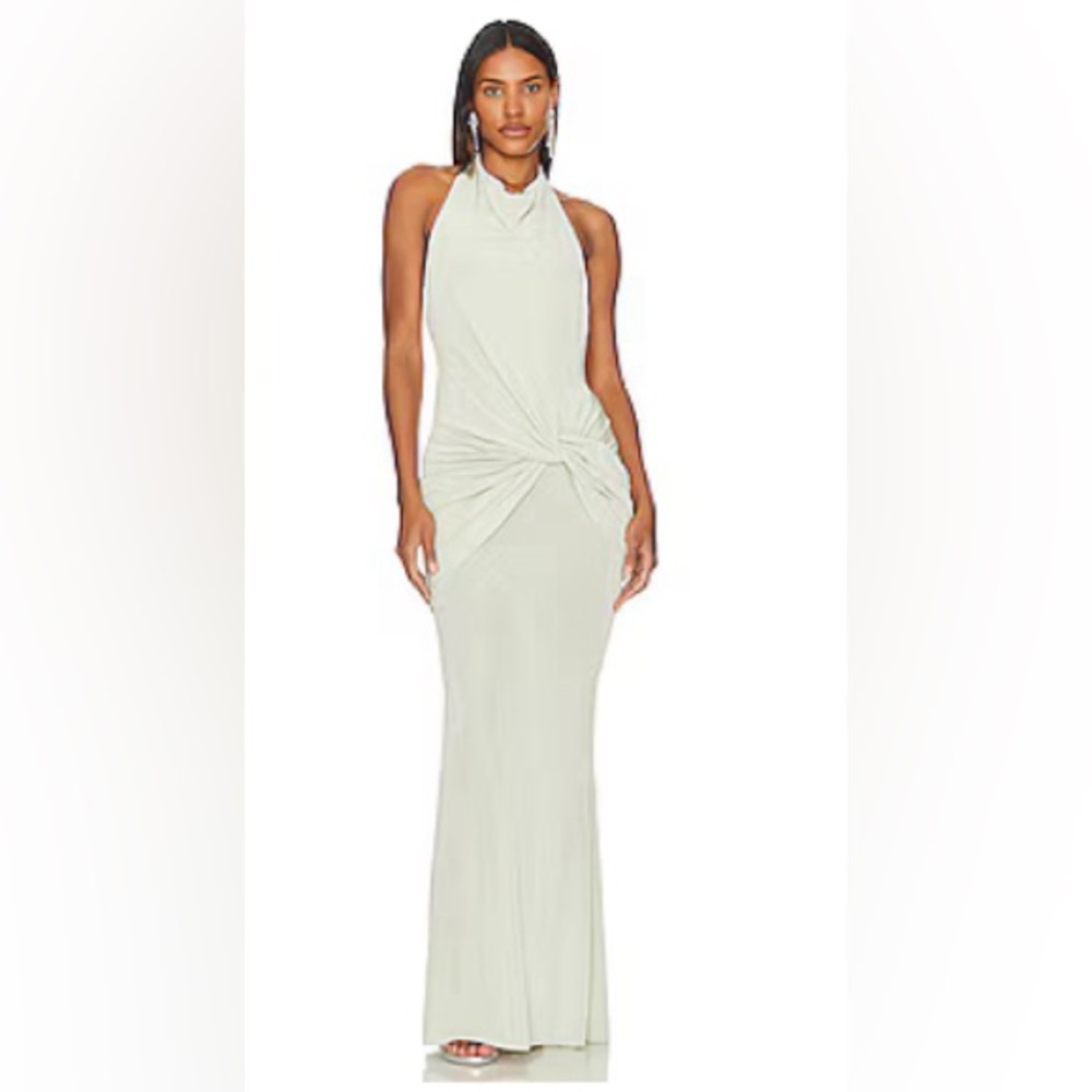 Leyla gown in sage green